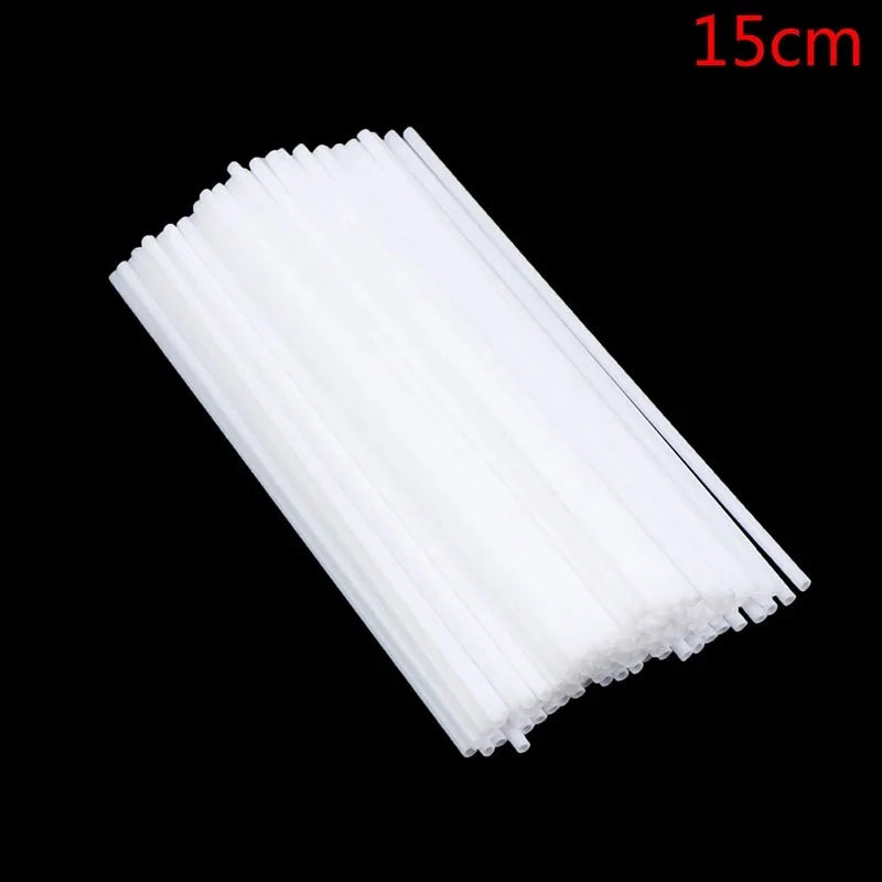 50 Pack Clear Acrylic Lollipop Sticks | Reusable Candy and Baking Sticks