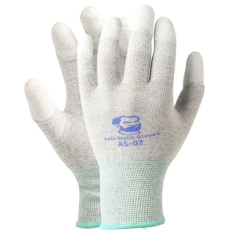 MECHANIC AS02 Anti-Static Carbon Fiber Gloves | Non-Slip Elastic Gloves for Electronics Repair