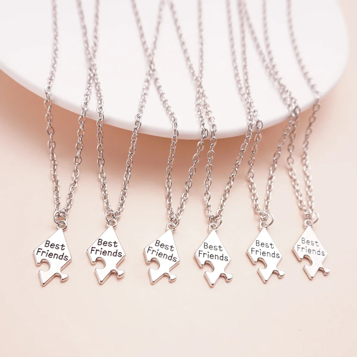 6 Pcs/Set Best Friend Pendant Necklace Set | Friendship Jewelry Gift