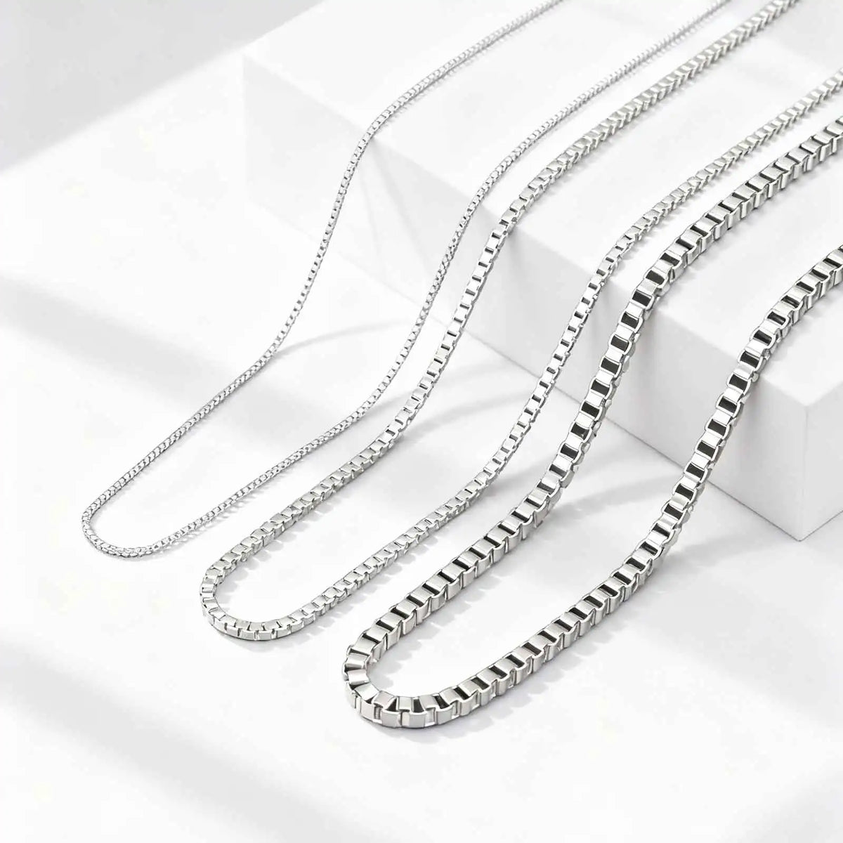 Stainless Steel Box Chain Necklace for Women | Hip Hop Fashion Jewelry Gift
