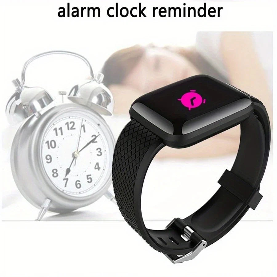 116 Smartwatch for Men Women | Fitness Tracker with Heart Rate Monitor and Message Alerts
