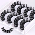 4 Pairs 3D Faux Mink Russian Strip Lashes DD Curl Super Fluffy Reusable Volume False Eyelashes Lightweight All-Day Wear Lashes