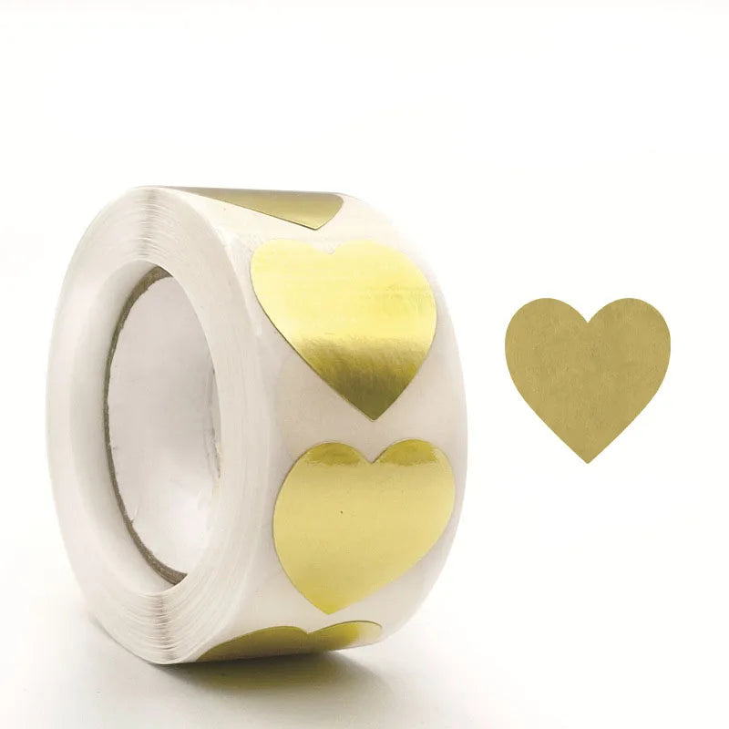 Thank You Stickers for Packaging | Heart Shaped Merci Stickers Bulk