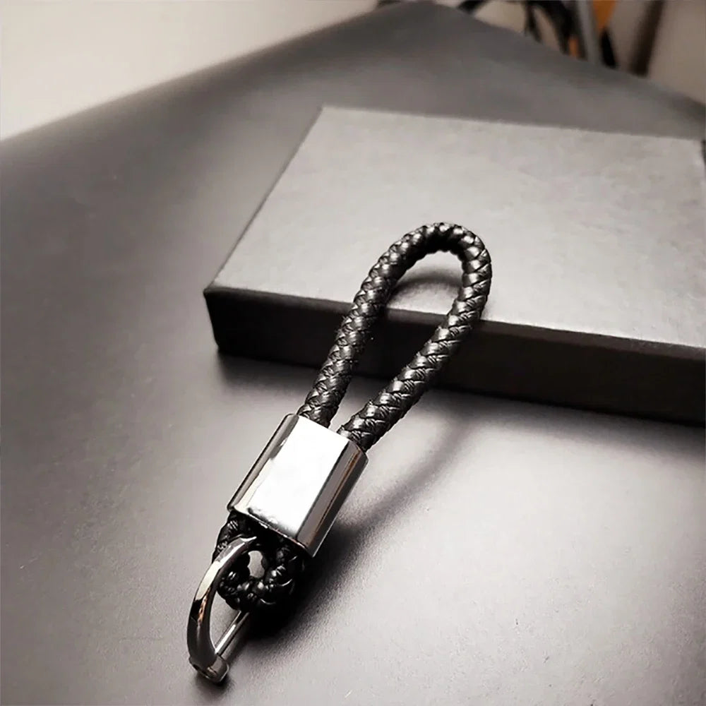 Custom Car Logo Keychain | Metal Woven Key Ring for Mercedes Benz VW Audi
