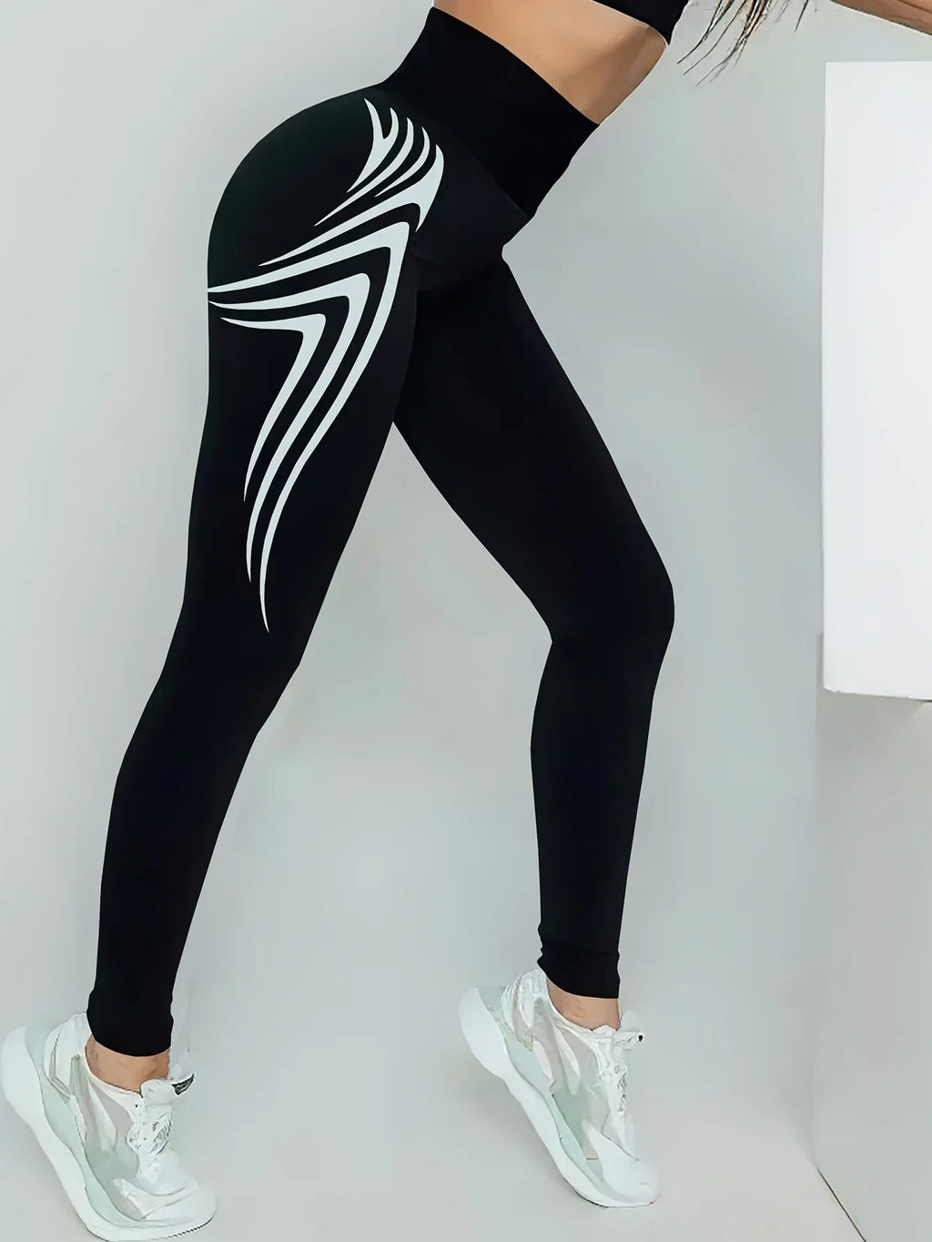 Women’s High-Waist Black Yoga Leggings Pocket