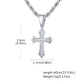 Hip Hop Cross Necklace for Men Women | Stainless Steel Chic Cross Pendant Christian Jewelry