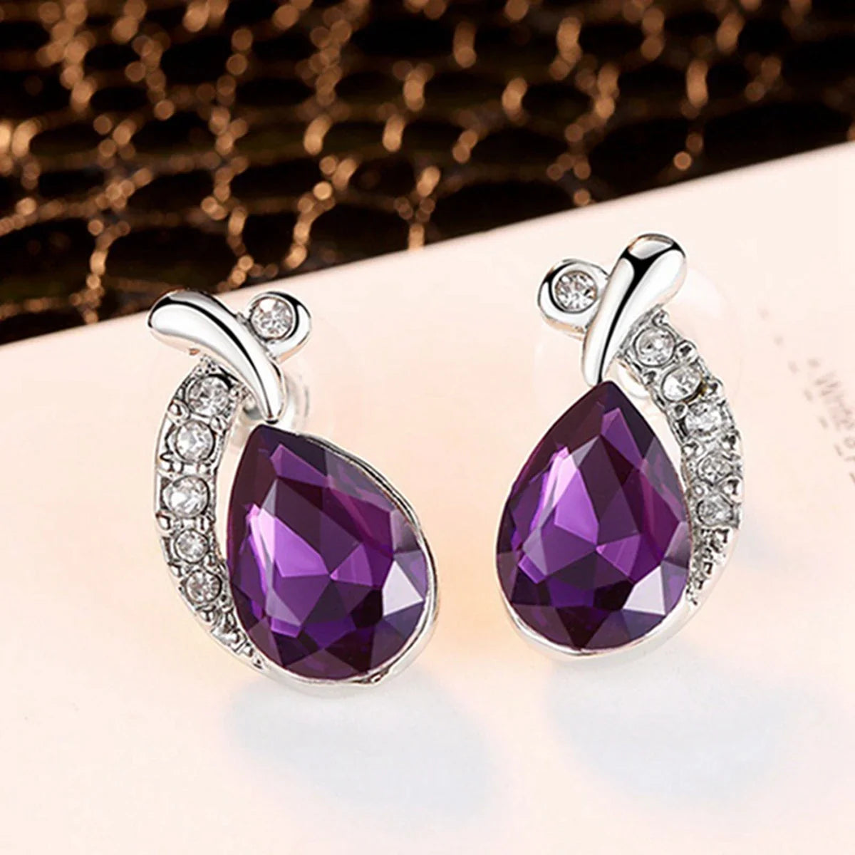 Fashion Silver Color Necklace Earrings Cubic Zirconia Jewelry Sets Elegant Crystal Zircon Jewelry Women Wedding Jewelry Set