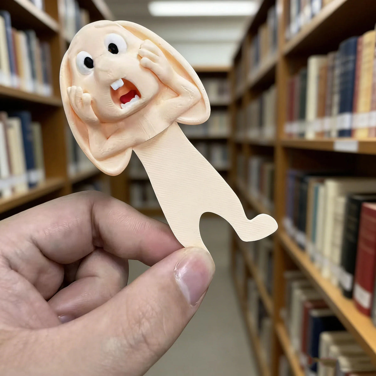 Exclusive New Product - Funny Screaming Rabbit 3D Bookmark, Creative Animal Page Clip, Anti-Page-Falling Reading Marker Clip