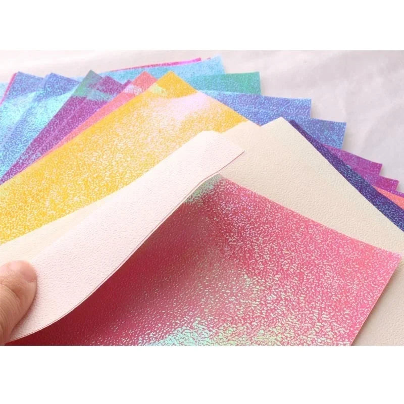100Pcs Glitter Origami Paper Squares | Sparkling Lucky Bird Craft Sheets