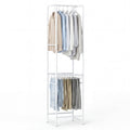 Slim Coat Rack Freestanding Garment Organizer with 8 Hanging Rods