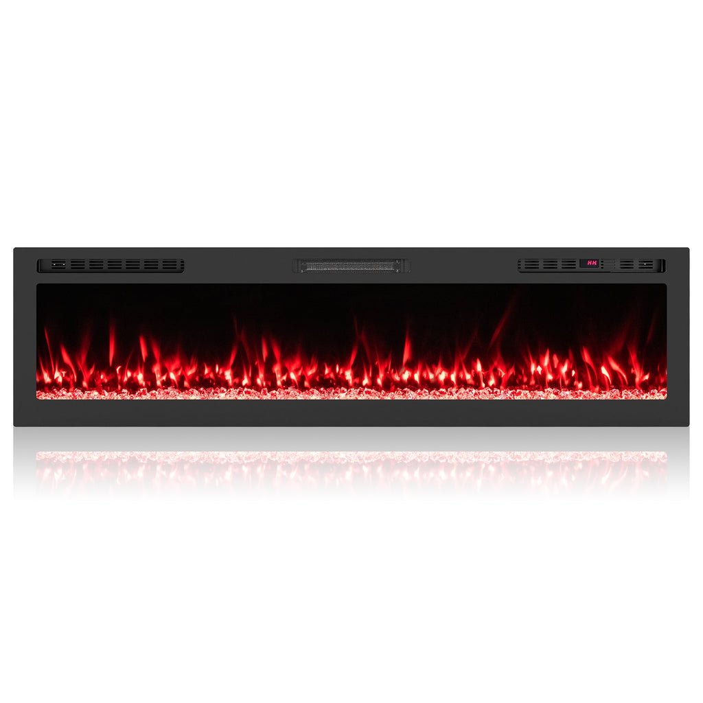 Smart WiFi Electric Fireplace Wall Mounted & Recessed 750W/1500W Heater