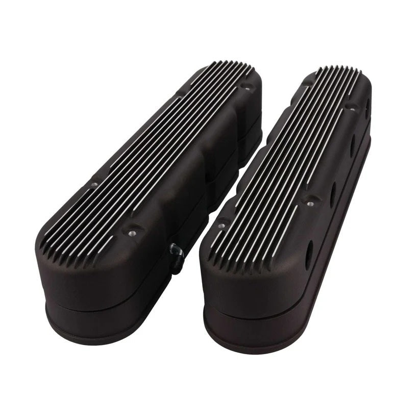 LS 2pc Cast Aluminum VC Finned w/Billet Oil Fill - JM80822BK