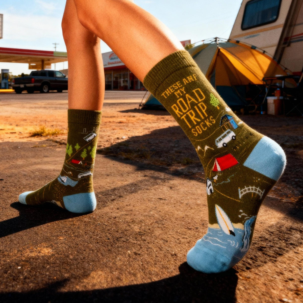 These Are My Road Trip Socks | Fun Travel-Inspired Crew Socks