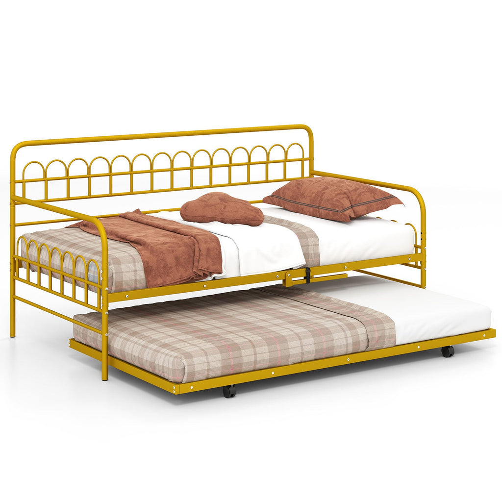Twin Daybed with Curved Backrest and Armrests