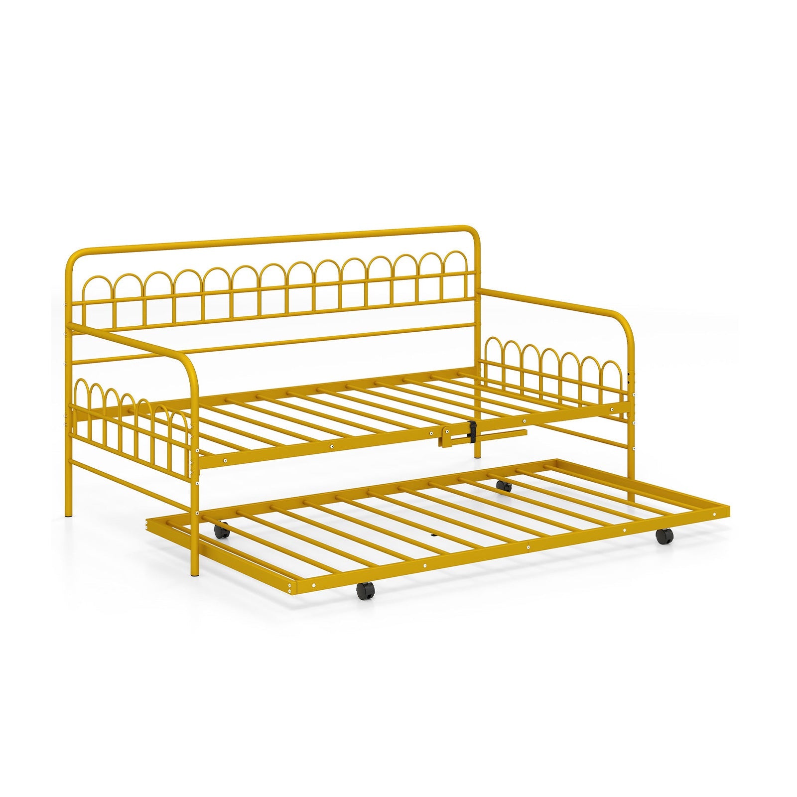 Twin Daybed with Curved Backrest and Armrests