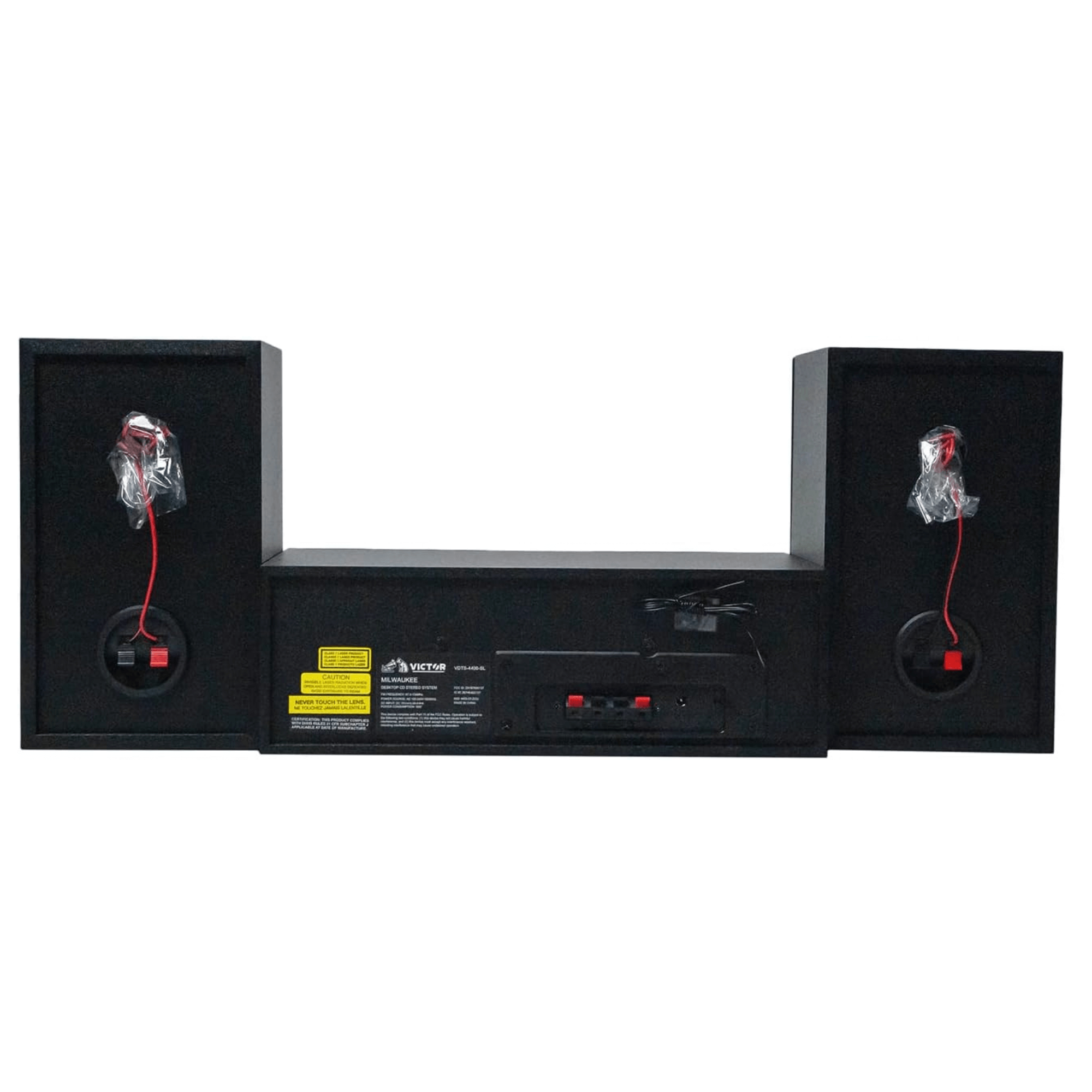 Victor Milwaukee 50W Desktop CD Stereo System w Bluetooth, CD Player & FM Radio