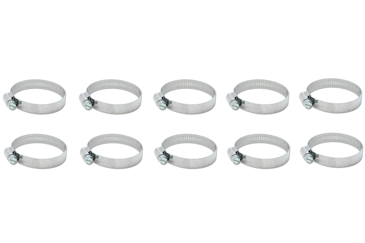 S.S. Worm Gear Clamps 4.56in to 5.51in 10 Pack - 12158
