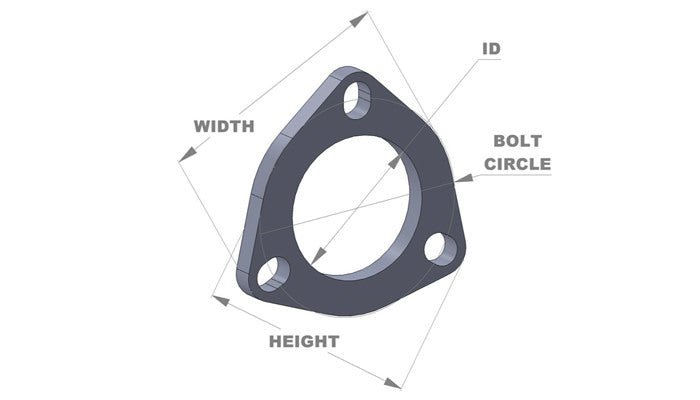 3-Bolt Stainless Steel Exhaust Flange 3in. - 1483S