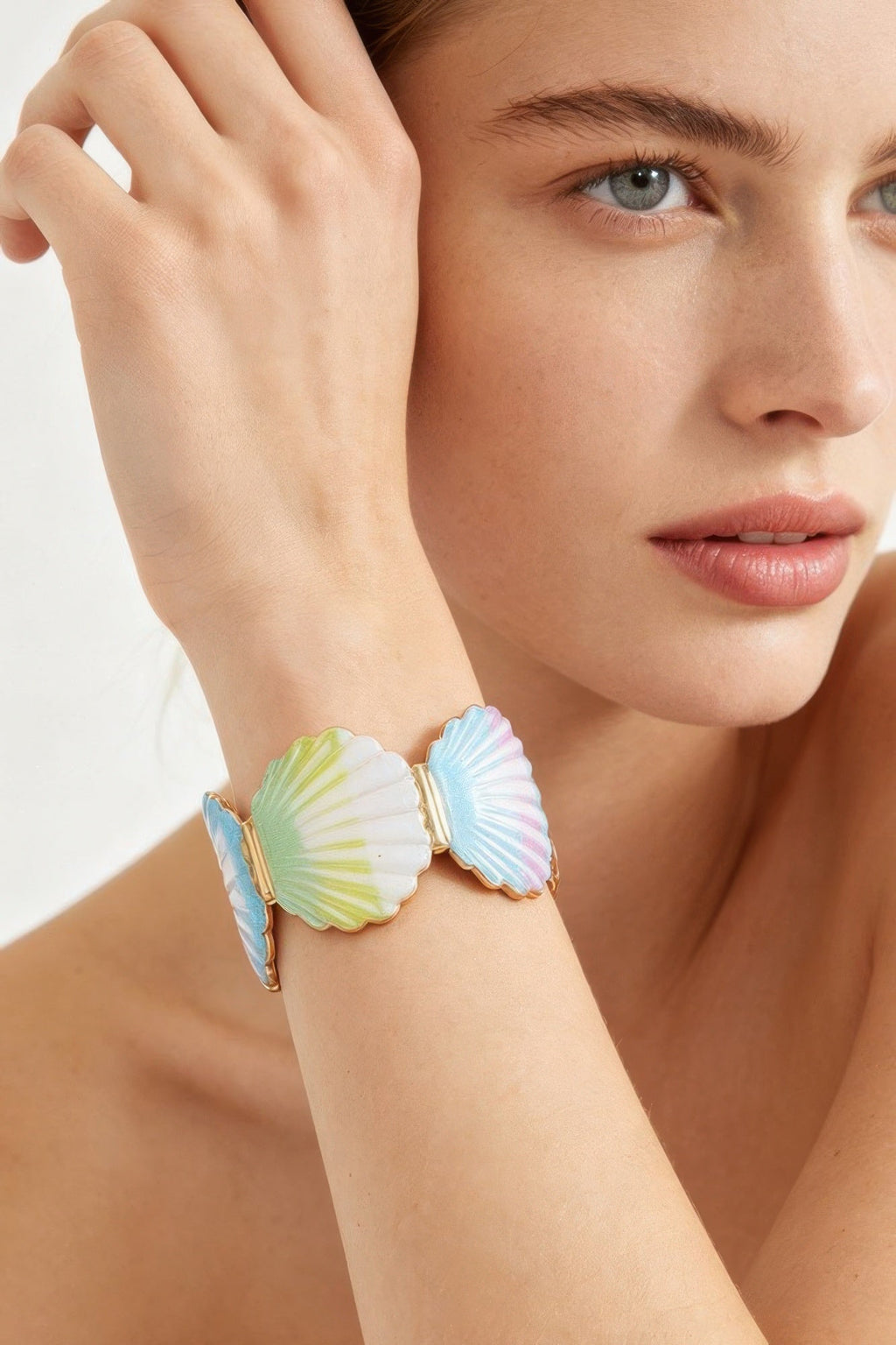 Summer Seashell Cuff Bracelet