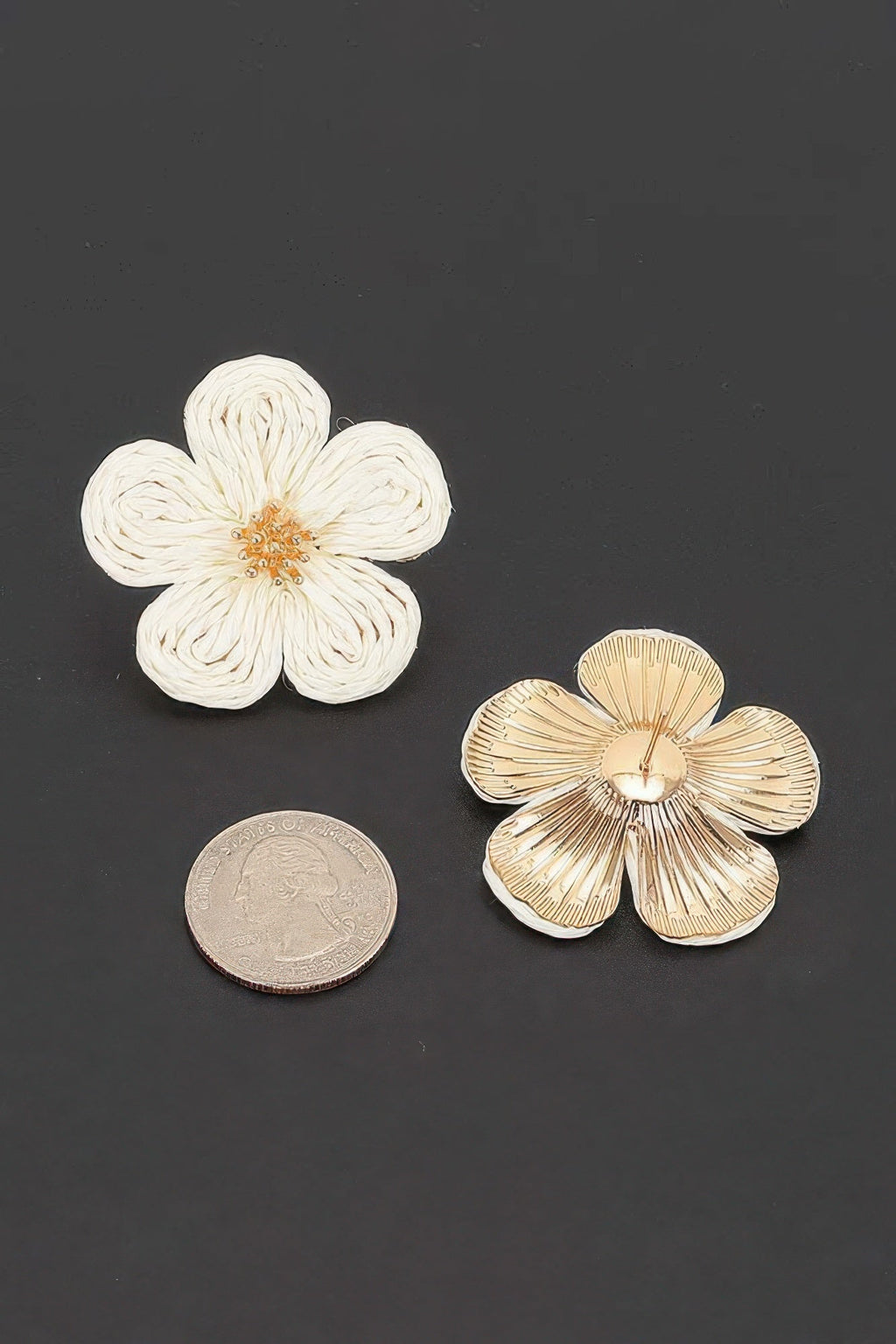 Woven Flower Stud Earrings