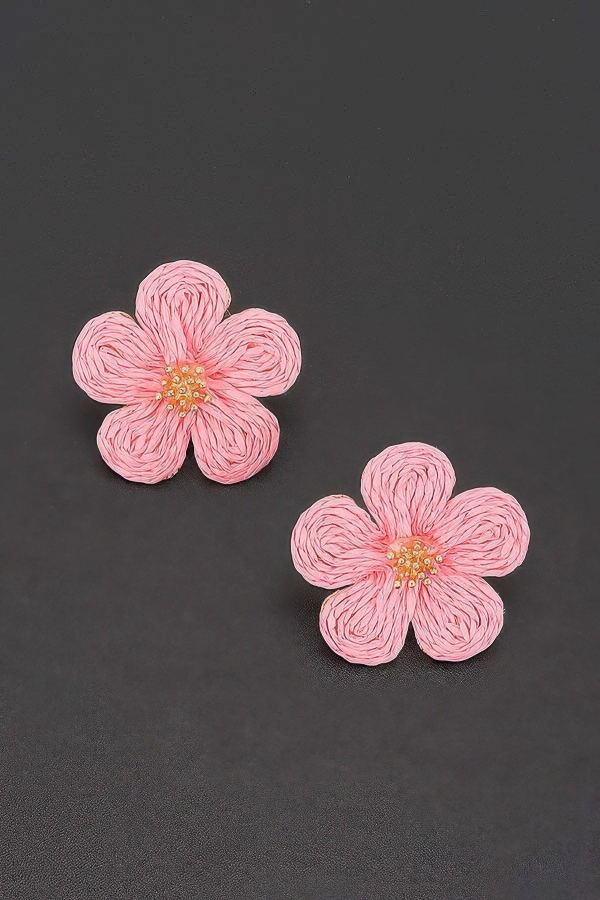 Woven Flower Stud Earrings
