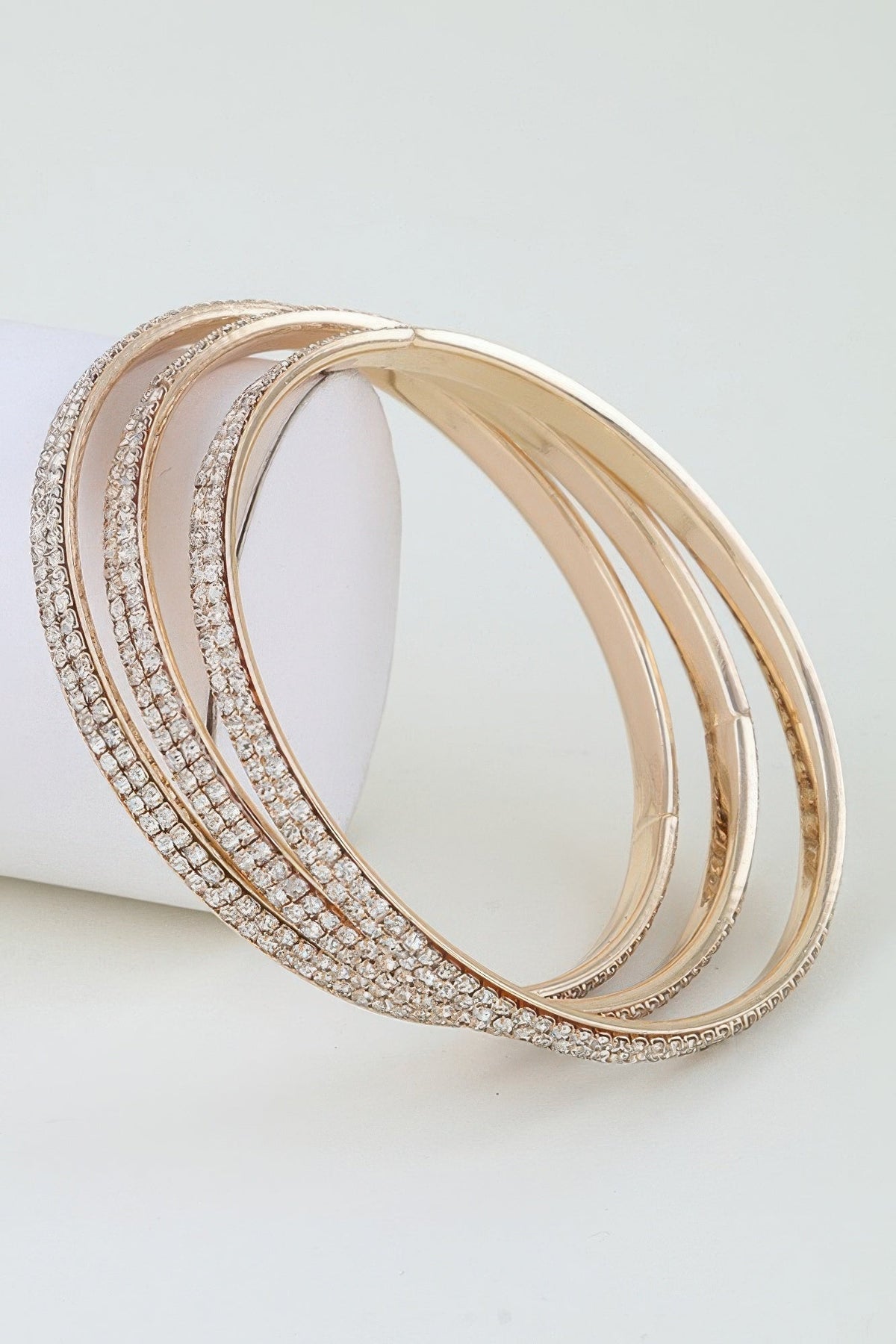Triple Bejeweled Cuff Bracelet