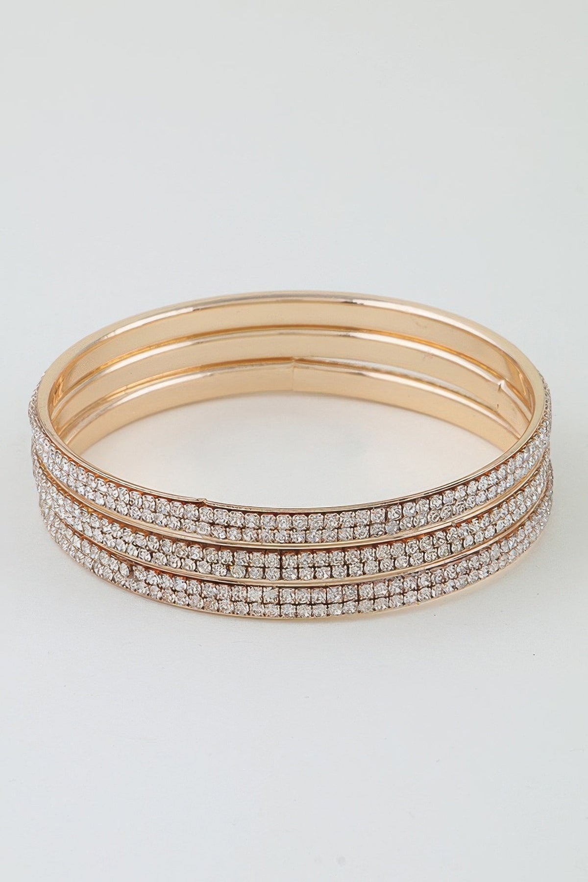 Triple Bejeweled Cuff Bracelet
