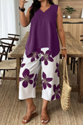 Two Pieces Floral Patchwork Set