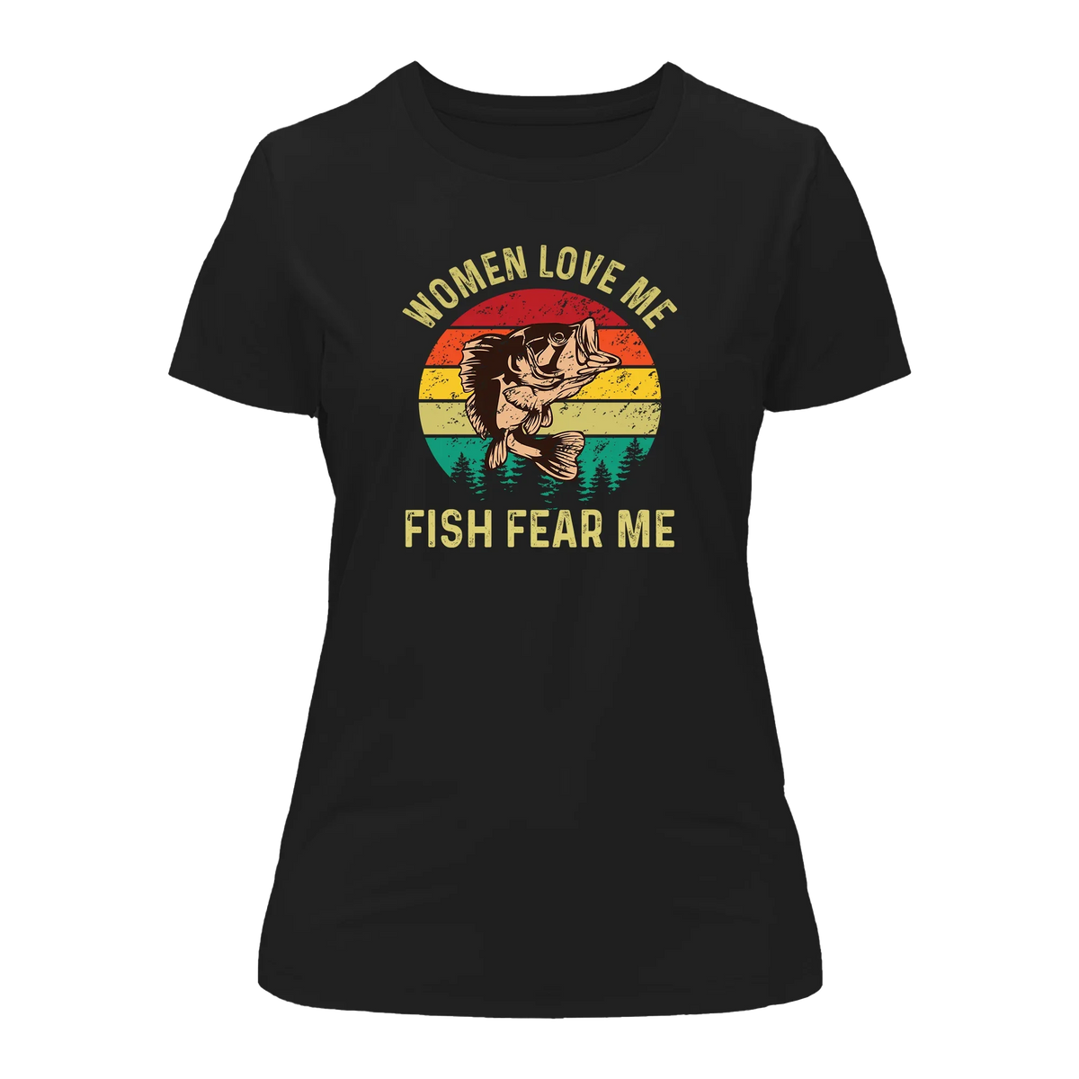 Women Love Me Fish Hate Me T-Shirt for Women
