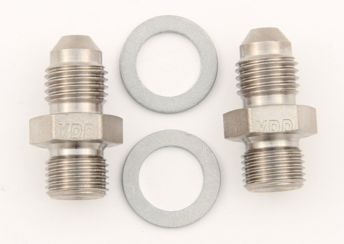 7/16-24 to #4 Stl Crush Washer Seal Adapter (Pr)