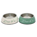 Ideenwelt: Non-Slip Stainless Steel Pet Food Bowl Set (160ml) - Easy Clean, Durable Melamine Base for Small Dogs & Cats