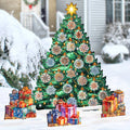 Snowflake-Themed Christmas Tree Outdoor Indoor Décor Wooden Christmas Decoration by G. Debrekht Christmas Décor - 8191504F-G