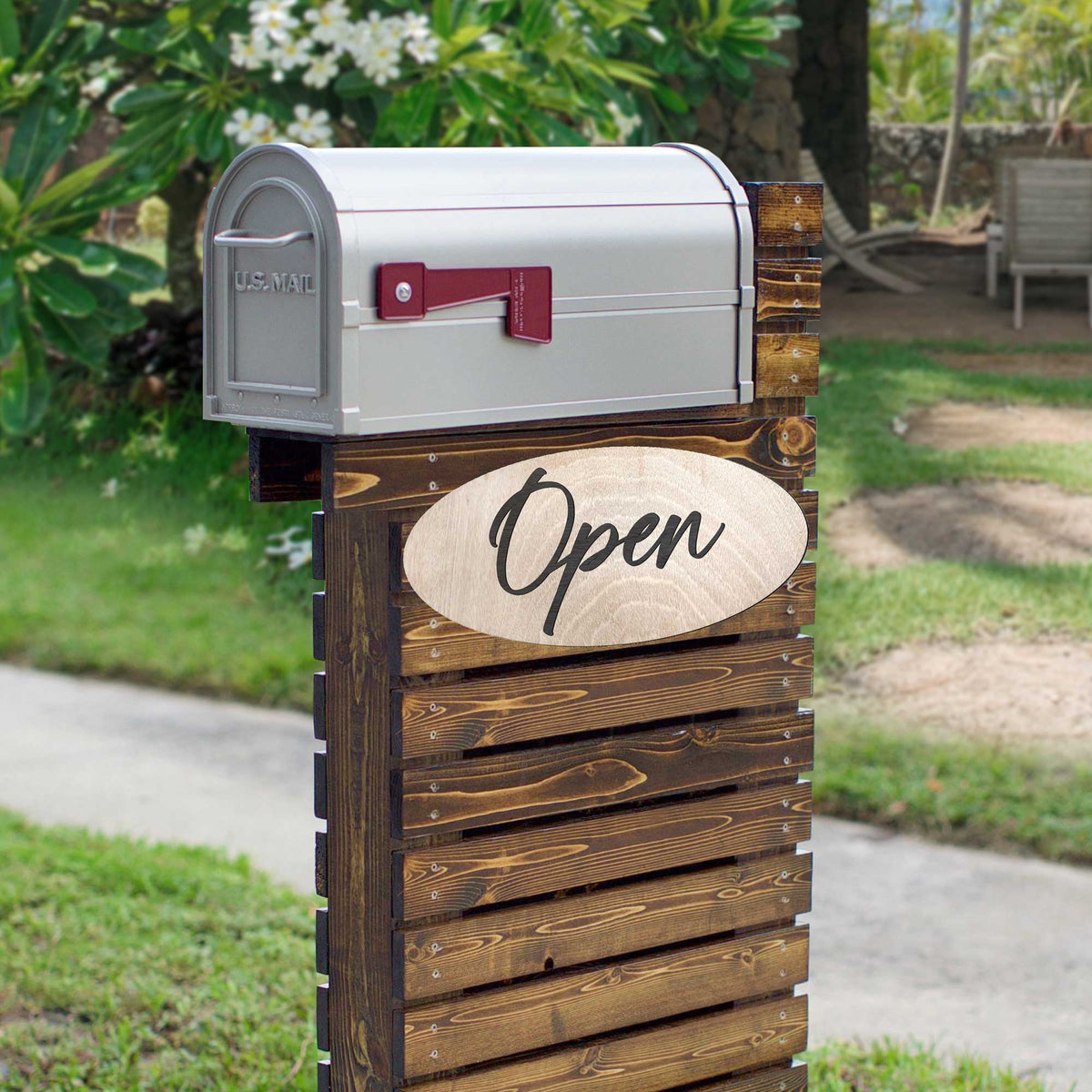Open sign, Business sign, Made in the USA sign, Made from wood - 320325