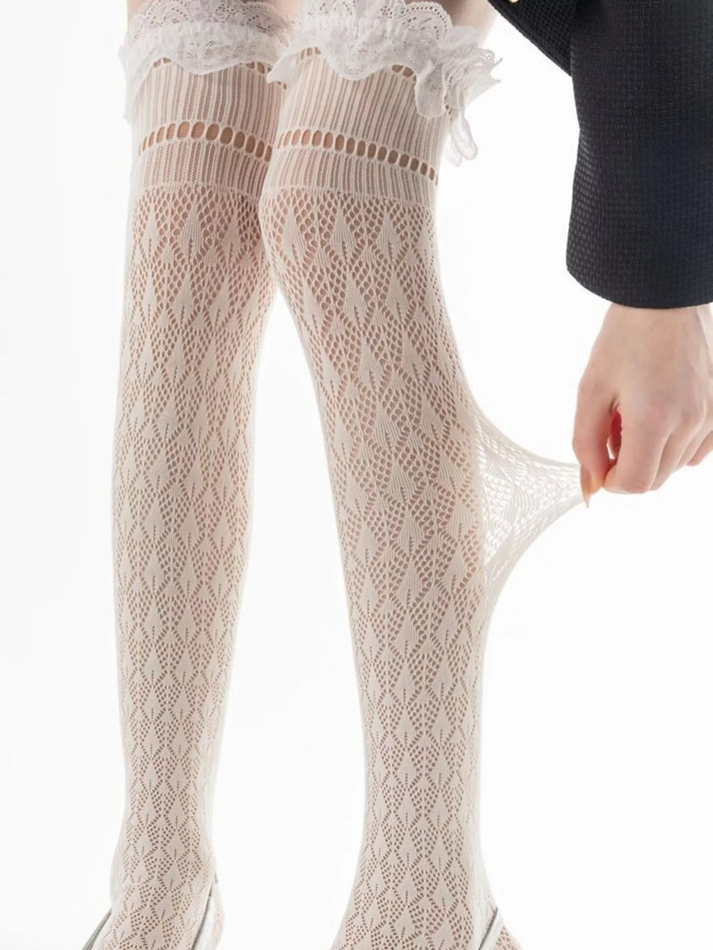 Lace Over-the-Knee Hollow-Out Stockings