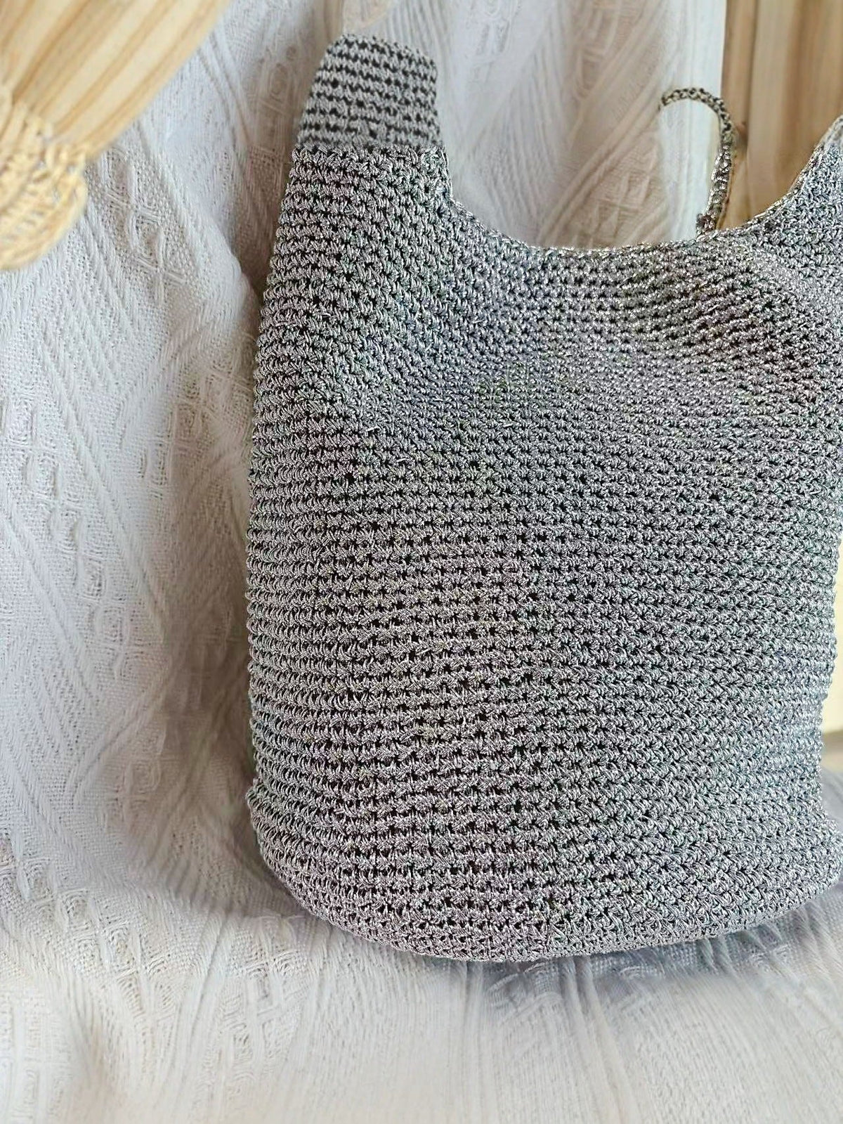 Handwoven Large-Capacity Vacation And Commute Woven Tote Bag