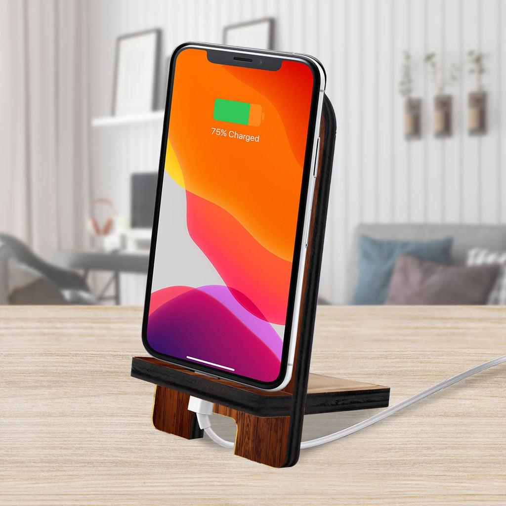 Angel of the Light Cell Phone Stand Inspirational Decor Wood Mobile Tablet Holder Charging Station Organizer - 892076C-DG