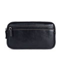 Vertical Model In Square Shape First Layer Cowhide Casual Clutch Men