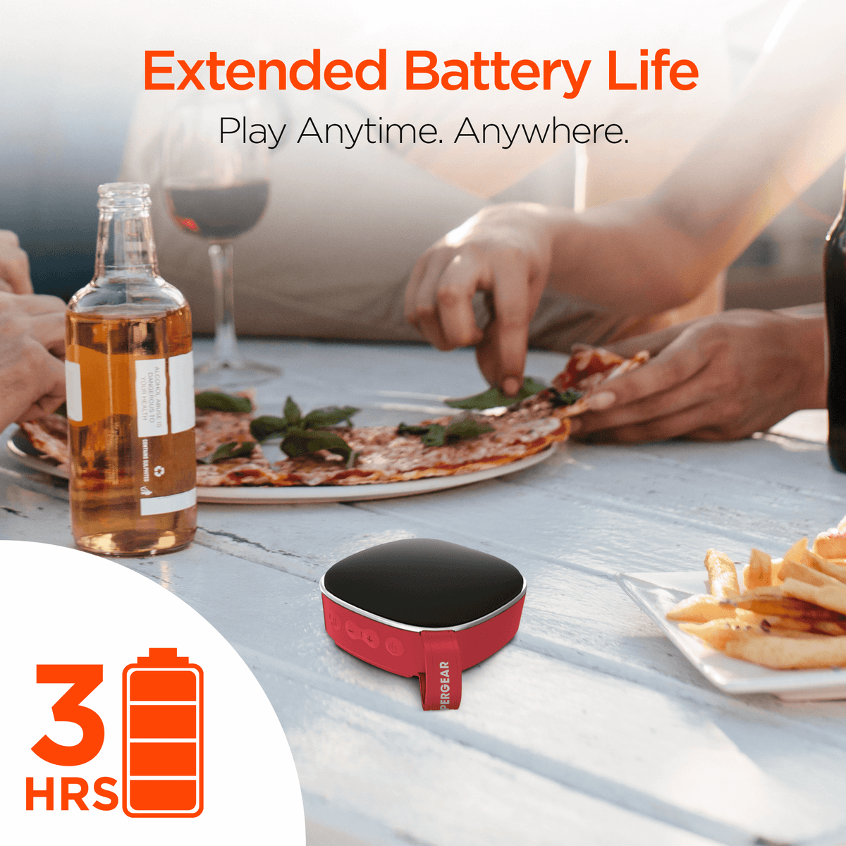 HyperGear Fabrix Mini Wireless Speaker - Red