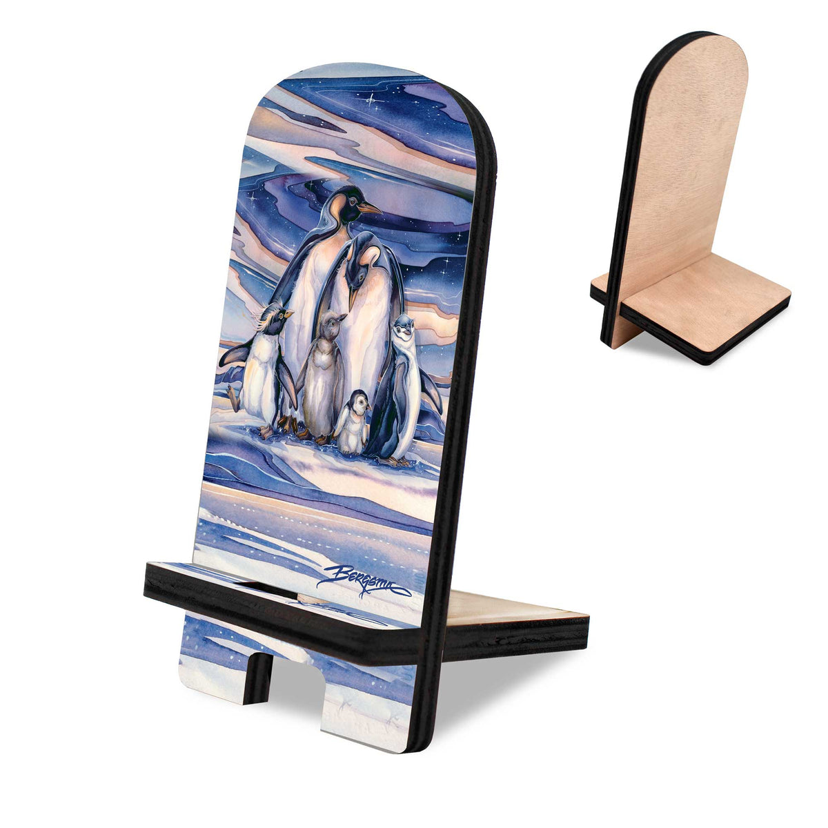 Sno Buddy Like You Cell Phone Stand Wildlife Decor Wood Mobile Tablet Holder Charging Station Organizer - 892094-JB
