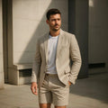 Elegant, Minimalist Short-style Mens Suit Set
