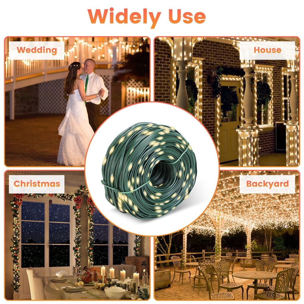 330FT 1000LED Christmas String Lights | Waterproof Outdoor Fairy Lights with Remote & 8 Modes