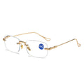 Men's Frameless Reading Glasses Anti Blue Light Radiation HD