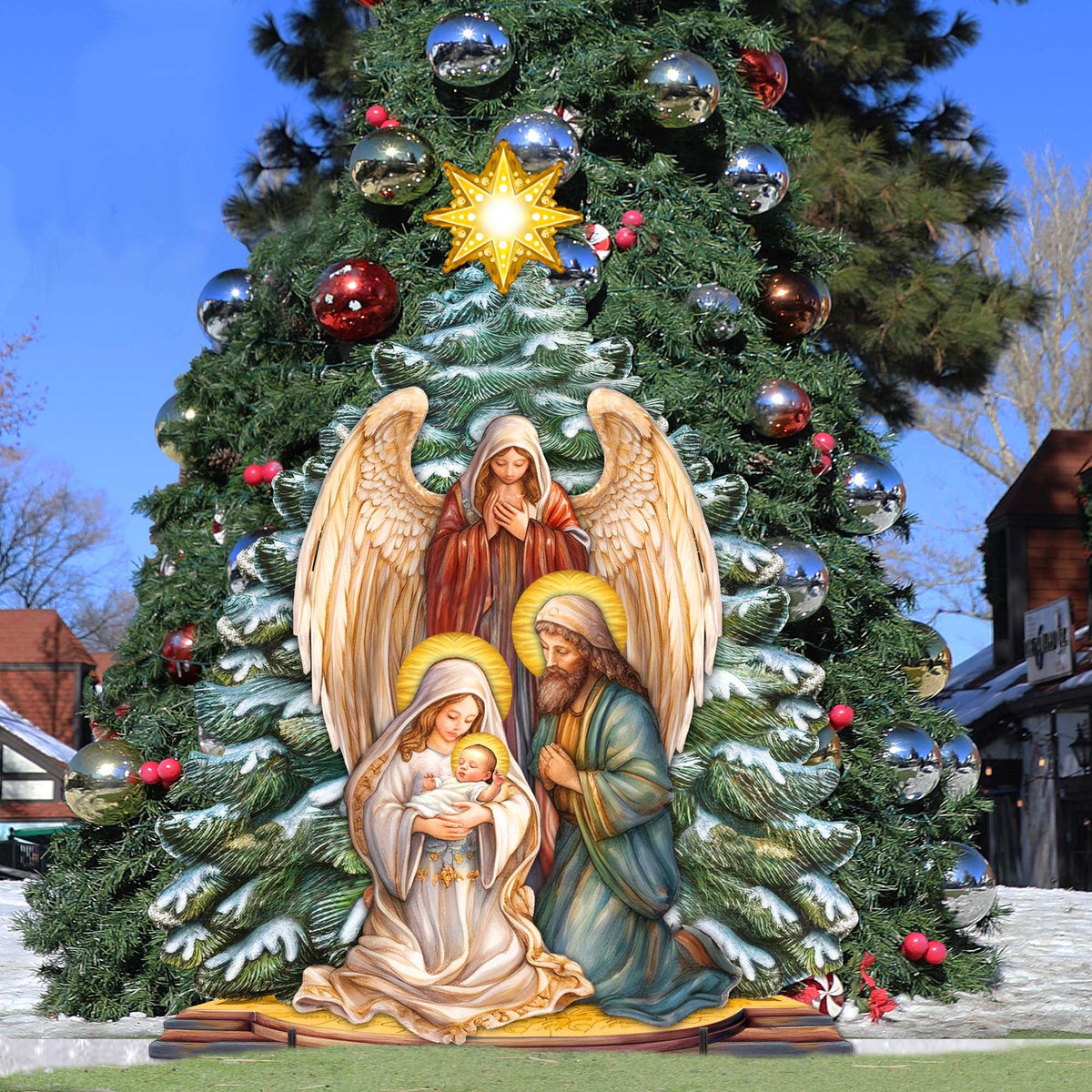 Holy Family Nativity Outdoor Decor by G. Debrekht - Nativity Holiday Decor - 8611042F