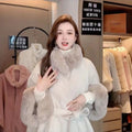 Fur Collar Tie Knitted Cape Women's Wool Plus Size Women's Clothing