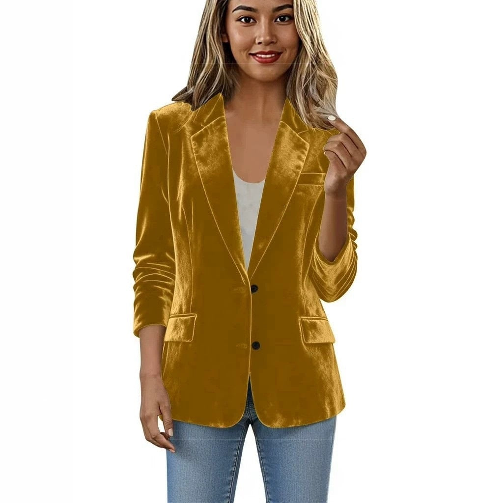 Two-button Long-sleeve Blazer