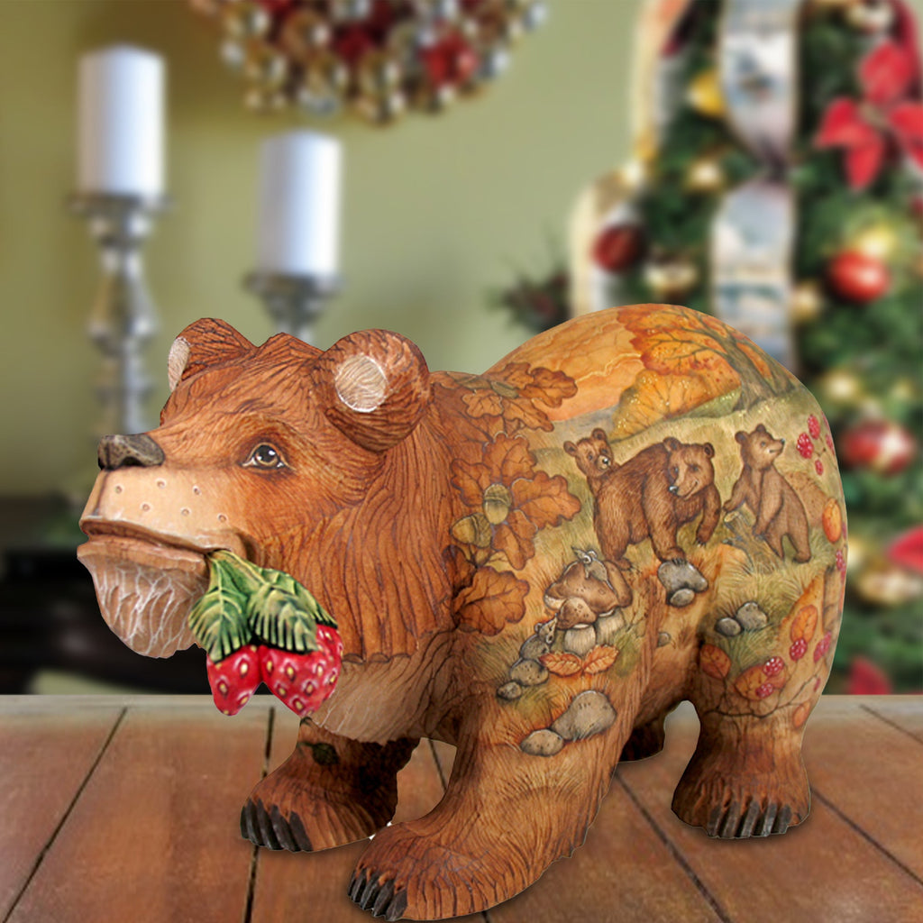 Bear - forest friends by G. DeBrekht Handpainted Collectible Figurine, Unique Decor Made in the USA 58902