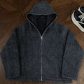 Wool And Mohair Full Zip Cardigan Coat