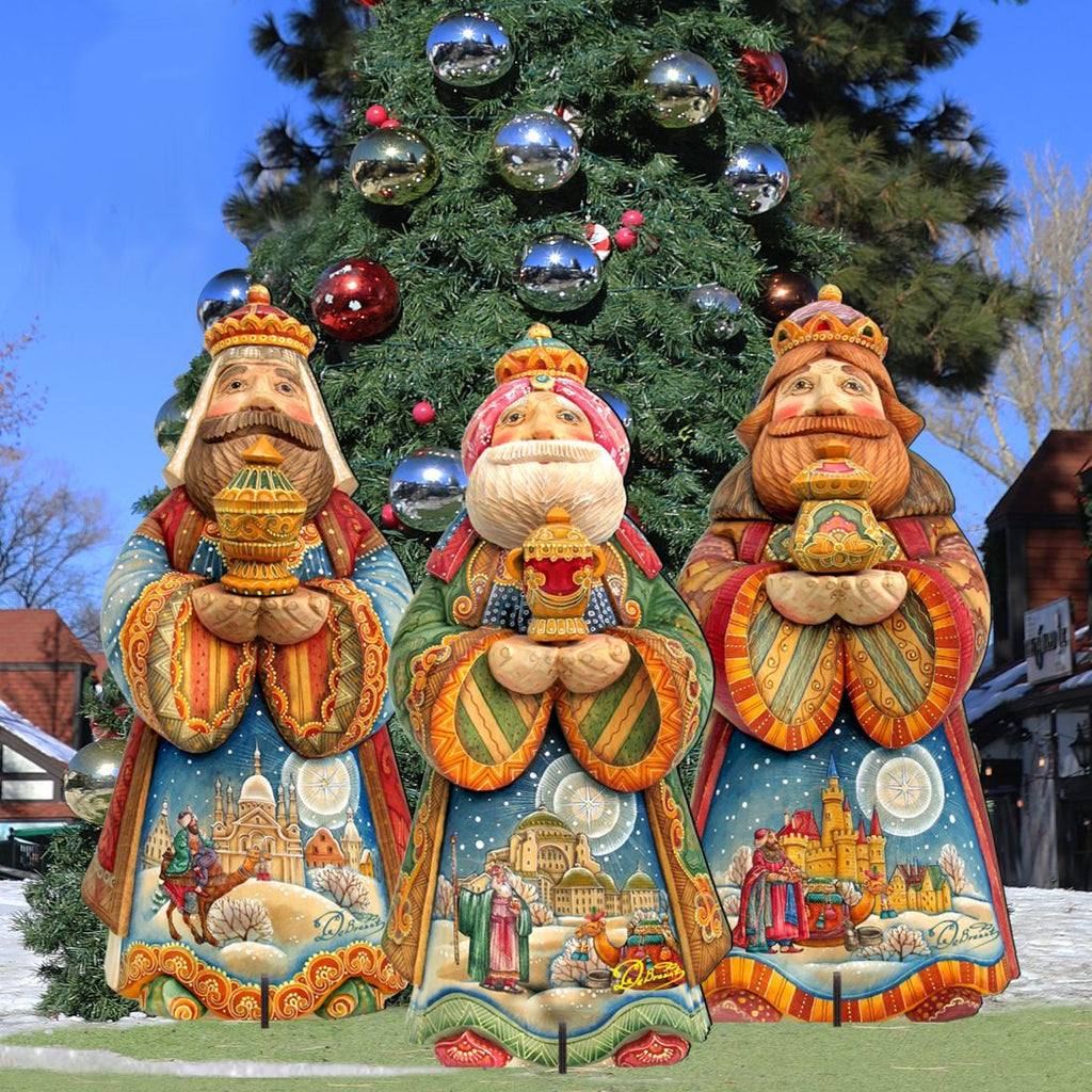 Three Kings Set Outdoor Nativity Set by G. DeBrekht - Nativity Holiday Decor - 8152653F-S3