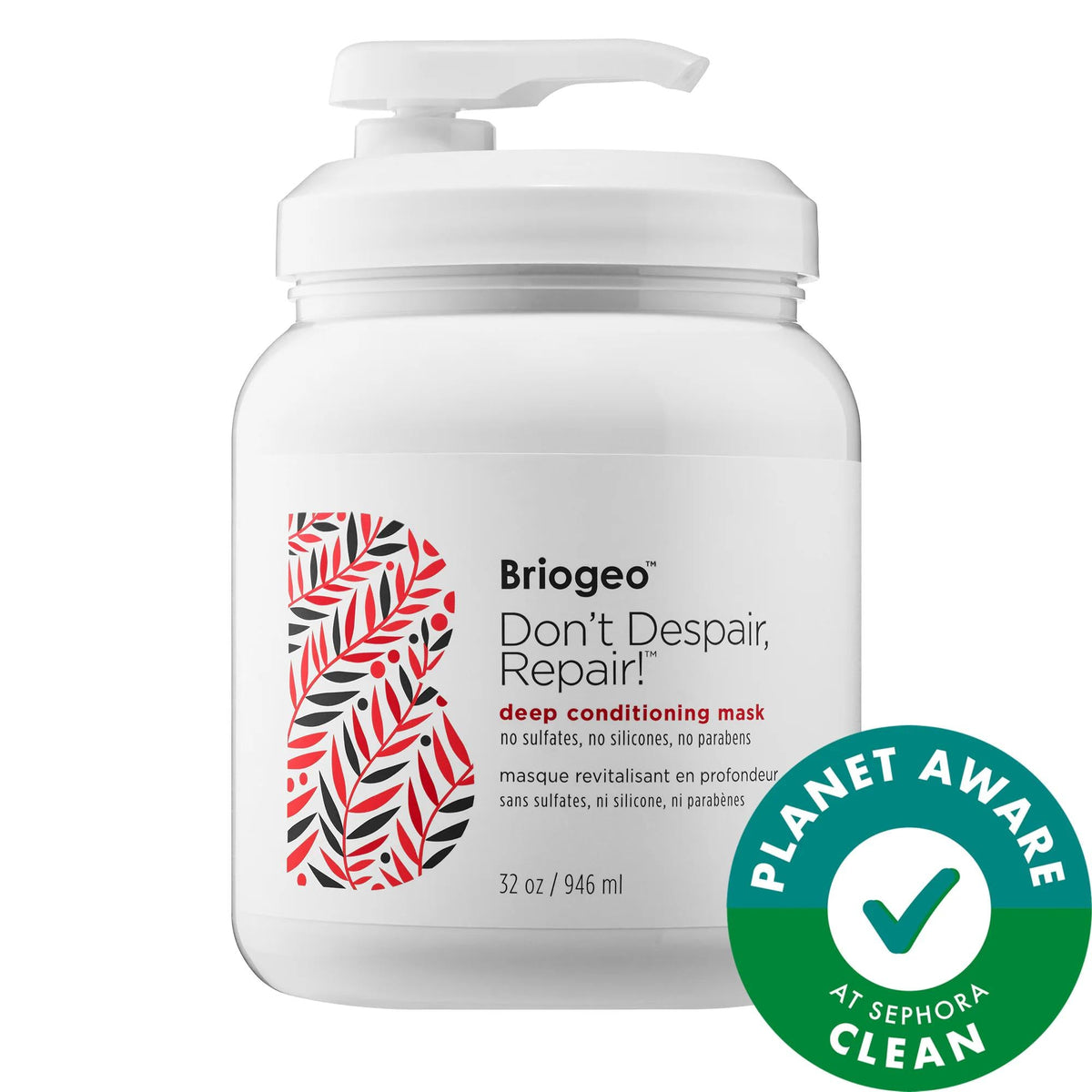 Briogeo Don't Despair, Repair. Deep Conditioning Hair Mask: Repair Damaged Hair, Prevent Breakage, Moisturize & Strengthen - Natural, Cruelty-Free