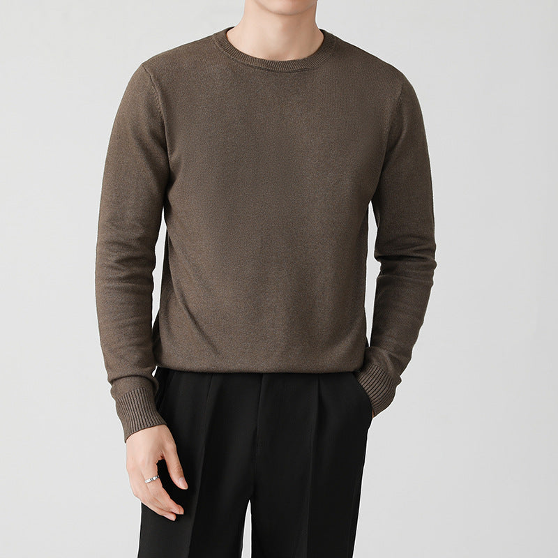 Thickened Knitted Crew-neck Sweater